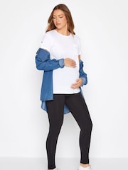 Long Tall Sally Black Maternity Full Length Leggings 2 Packs - Image 3 of 5