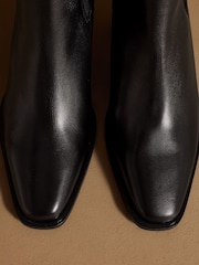 Svart skinn - Russell & Bromley Calle Block Heel Chelsea Boots - Bilde 7 av 7