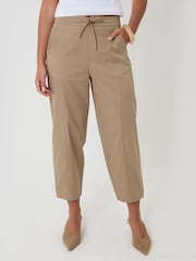 Threadbare Mocha Brown Curved Seam Barrel Leg Trousers - Image 2 of 4