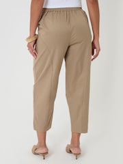 Threadbare Mocha Brown Curved Seam Barrel Leg Trousers - Image 3 of 4