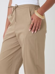 Threadbare Mocha Brown Curved Seam Barrel Leg Trousers - Image 4 of 4