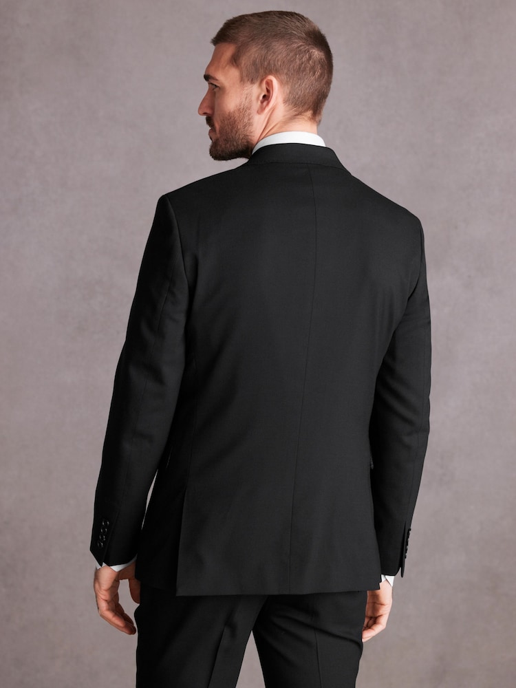 Schwarz - Signature Tollegno Anzugjacke aus strukturierter italienischer Wolle, Slim-Fit - Image 3 of 11