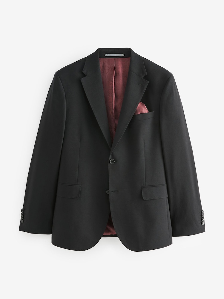 Schwarz - Signature Tollegno Anzugjacke aus strukturierter italienischer Wolle, Slim-Fit - Image 7 of 11