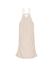 Victoria's Secret Linen Nude Crochet Cover Up Midi Dress - Image 3 of 3