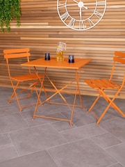 Charles Bentley Orange Garden 2 Seater Bisto Set - Image 1 of 6