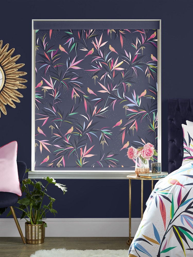 Sara Miller Smokey Blue Made to Measure Roller Blinds - Image 2 of 6