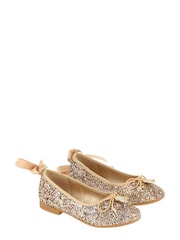 Angels Face Gold Glitterati Toddler Pumps - Image 1 of 1