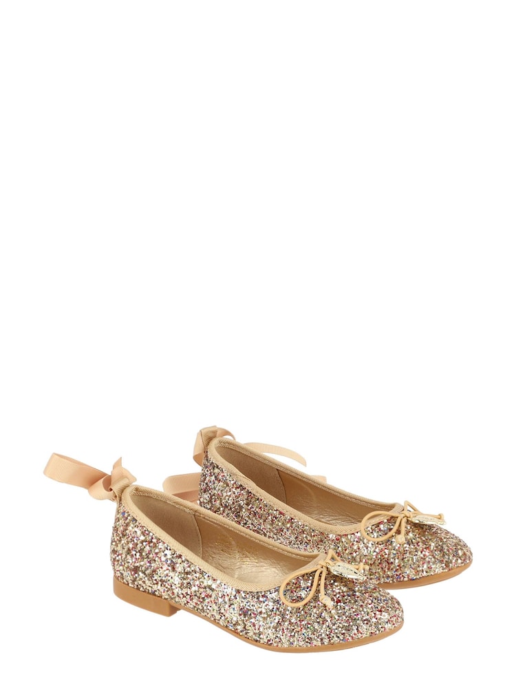 Angels Face Gold Glitterati Toddler Pumps - Image 1 of 1
