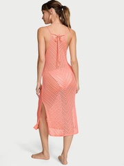 Victoria's Secret Punchy Peach Orange Crochet Dress Coverup - Image 2 of 3