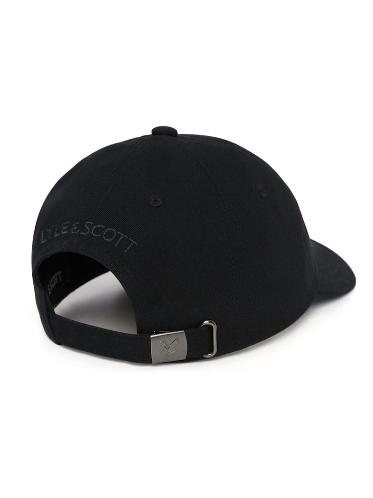 Lyle & Scott Black Tonal Eagle Baseball Cap - Image 2 of 4