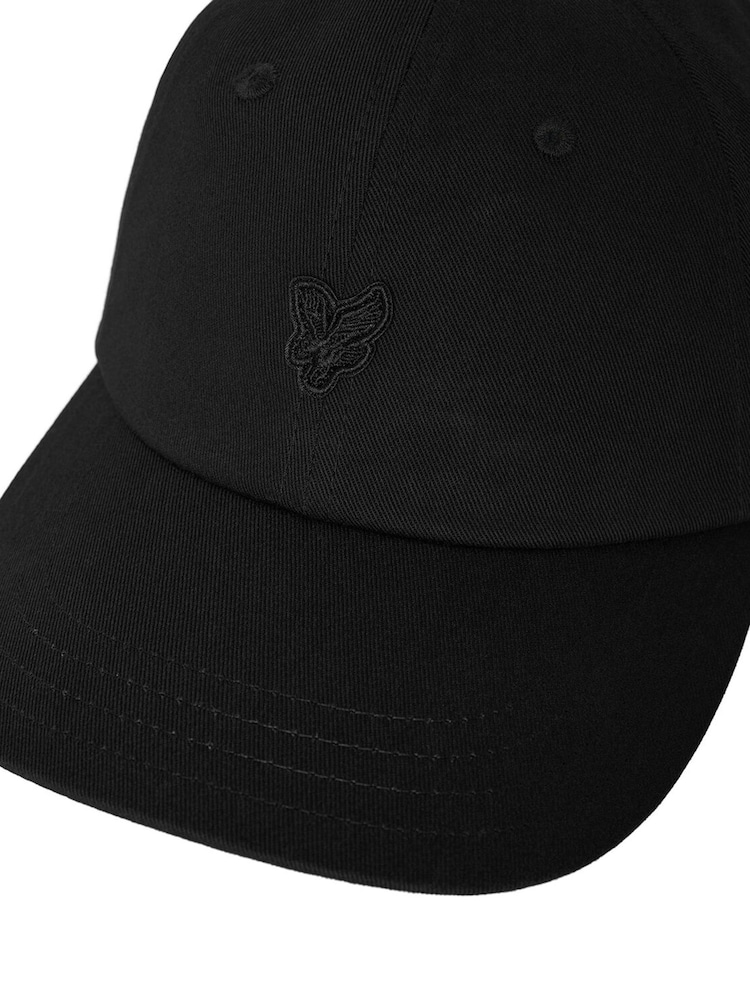 Lyle & Scott Black Tonal Eagle Baseball Cap - Image 4 of 4