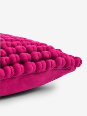 Fuchsia Pink 43 x 43cm Global Bobble Cushion - Image 2 of 7
