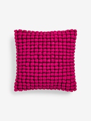 Fuchsia Pink 43 x 43cm Global Bobble Cushion - Image 6 of 7