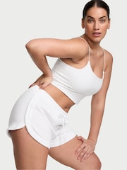 Victoria's Secret White Fleece Popper Shorts - Image 1 of 3