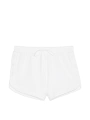 Victoria's Secret White Fleece Popper Shorts - Image 3 of 3