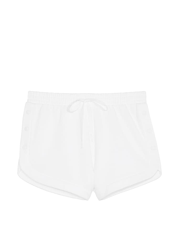 Victoria's Secret White Fleece Popper Shorts - Image 3 of 3