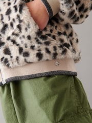 Mint Velvet Animal Print Faux Fur Jacket - Image 3 of 7
