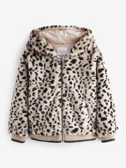 Mint Velvet Animal Print Faux Fur Jacket - Image 4 of 7