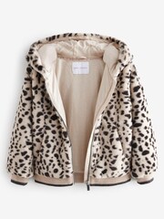 Mint Velvet Animal Print Faux Fur Jacket - Image 5 of 7