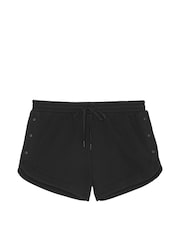 Victoria's Secret Pure Black Fleece Popper Shorts - Image 3 of 3