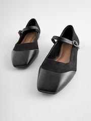 Black Standard/Wide Fit Forever Comfort® Square Toe Mary Jane Shoes - Image 6 of 8