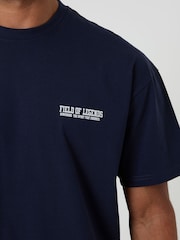 Threadbare Blue Oversized Field of Legends Cotton T-Shirt - Image 4 of 4