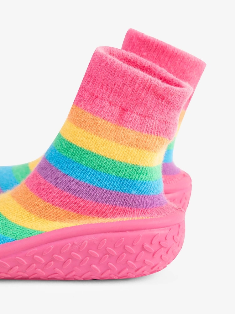JoJo Maman Bébé Rainbow Indoor Outdoor Slipper Socks - Image 4 of 4