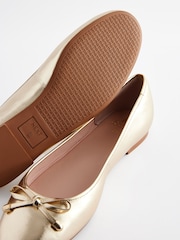 Gold Forever Comfort® Round Toe Leather Ballerina Shoes - Image 5 of 5