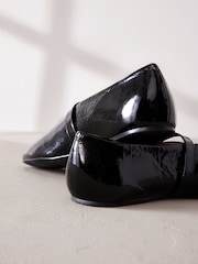 Black Standard/Wide Fit Signature Leather Mary Jane Shoes - Image 6 of 6