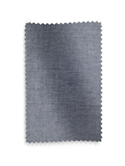 Fine Chenille Granite Blue, Light Oak Effect Frame Hampton Wooden Accent Chair - Image 10 of 10