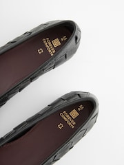 Black Forever Comfort® Leather Weave Ballerinas - Image 7 of 7