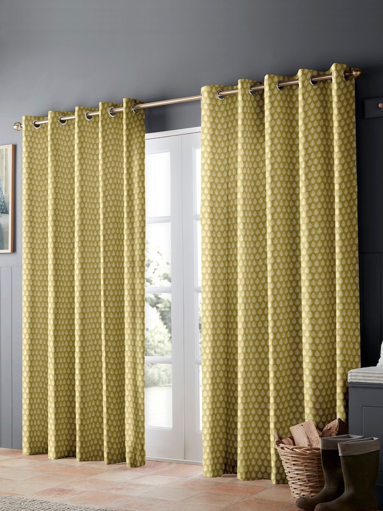 Emily Bond Pollen Yellow Jaipur Made to Measure Curtains - Image 2 of 6