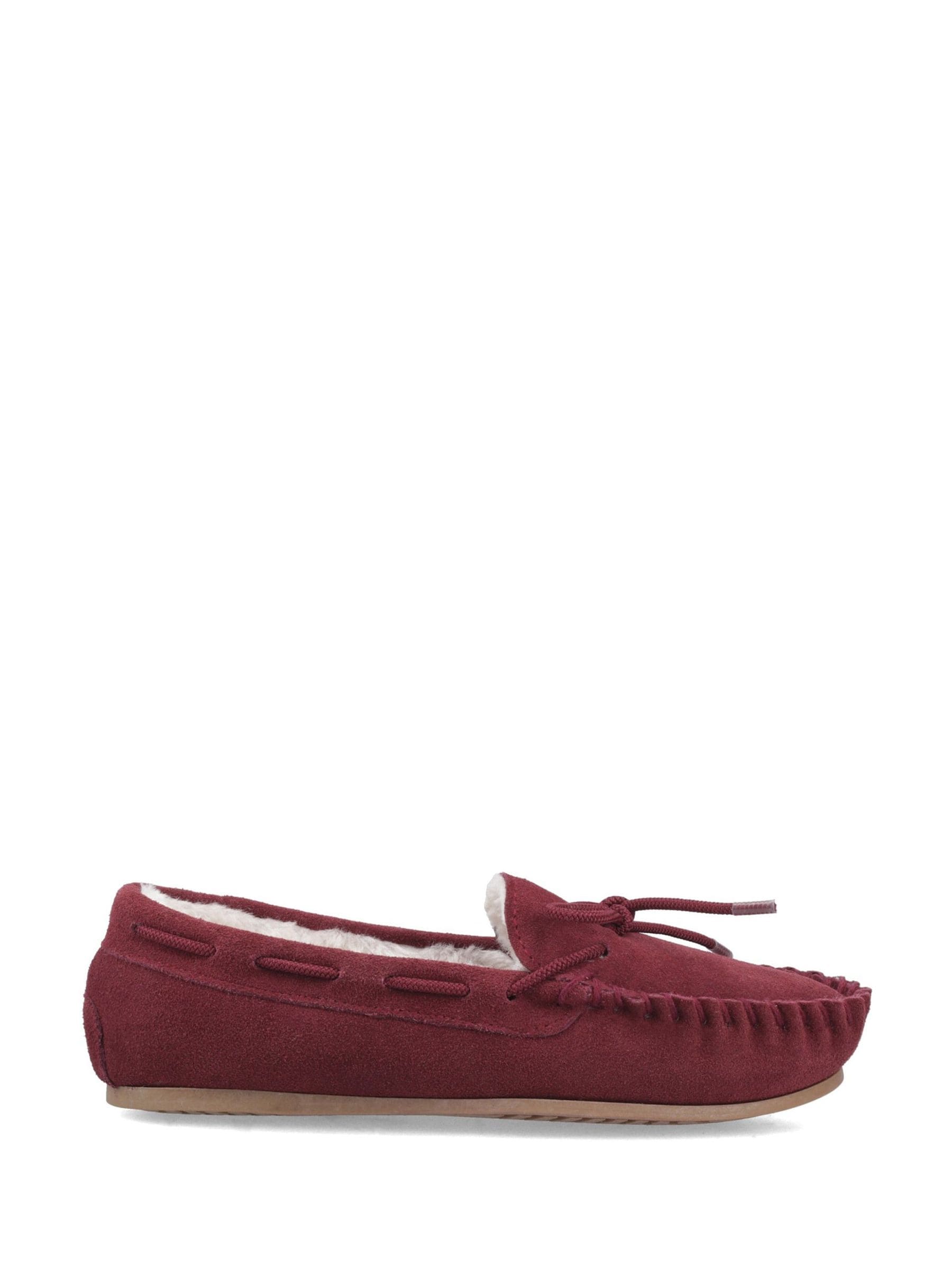 Hush Puppies Allie Women's Suede Slippers with Faux Fur Lining and Memory Foam Footbed in Red Size 8 - Image 5