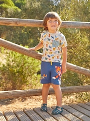 JoJo Maman Bébé Natural Safari Print Pocket T-Shirt - Image 4 of 4