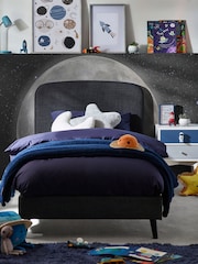 Simple Contemporary Charcoal Grey Kids Matson Standard Upholstered Bed - Image 1 of 8