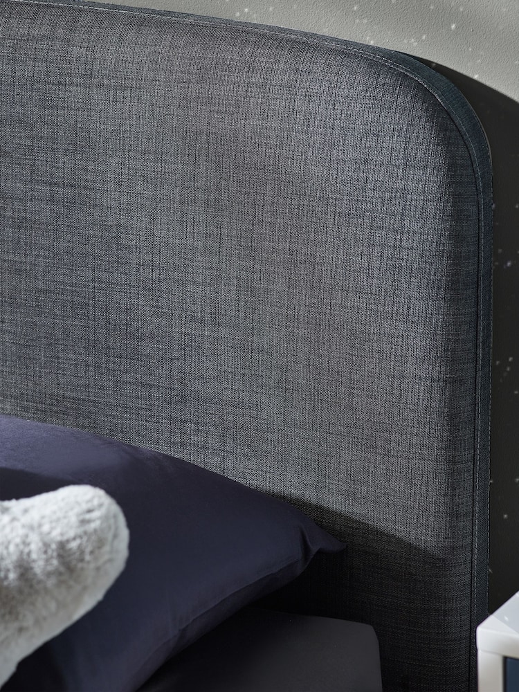 Simple Contemporary Charcoal Grey Kids Matson Standard Upholstered Bed - Image 3 of 8