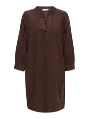 Kaffe Lina Long Sleeve Corduroy Brown Dress - Image 5 of 6