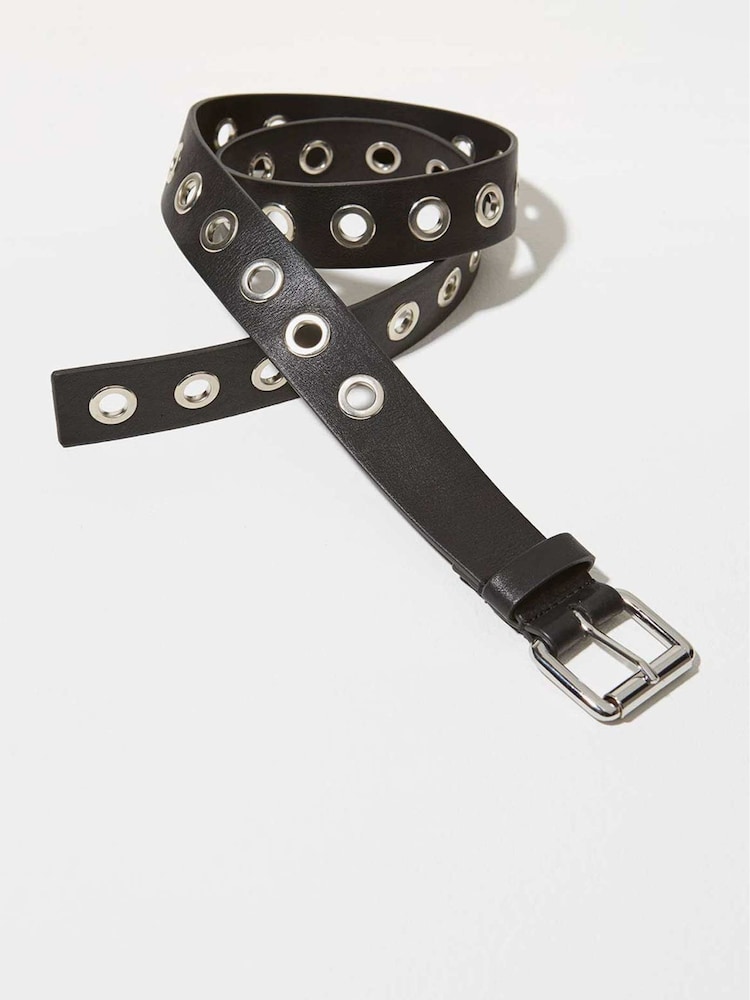 Črn usnjen pas Mint Velvet Eyelet - Slika 2 iz 3