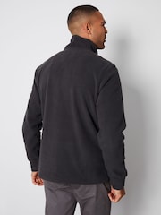Серый - Threadbare Quarter Zip Quilted Fleece джемпер - Image 2 of 4