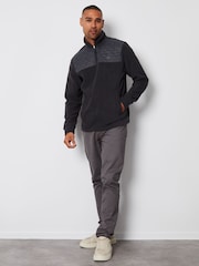 Серый - Threadbare Quarter Zip Quilted Fleece джемпер - Image 3 of 4