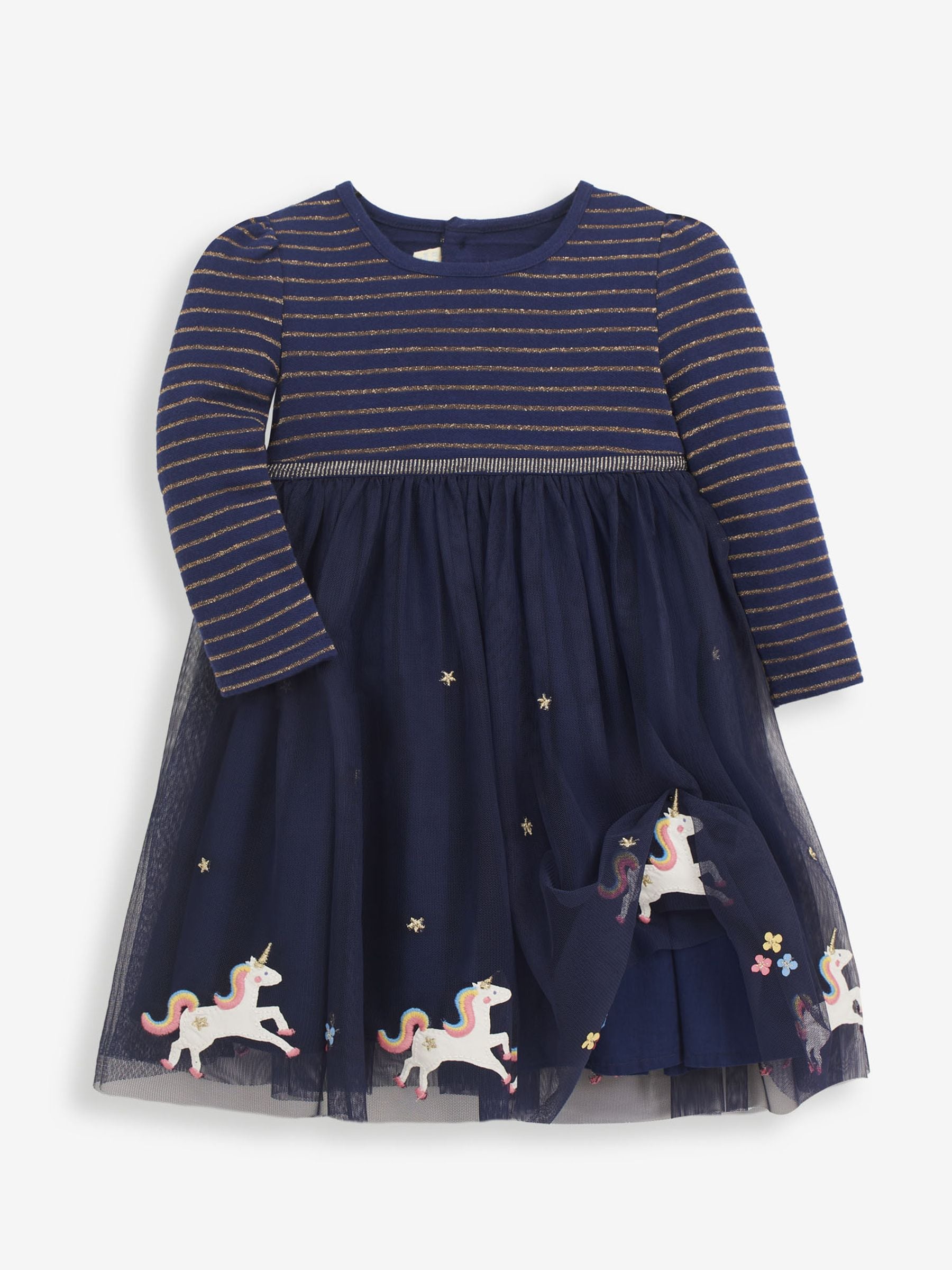 Buy JoJo Maman Bebe Navy Unicorn Party Dress from Next USA