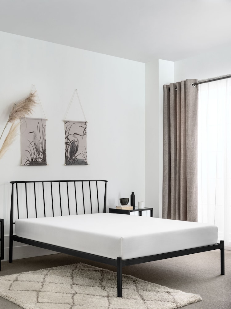 Black Irvine Metal Without Footend Bed Frame - Image 2 of 6