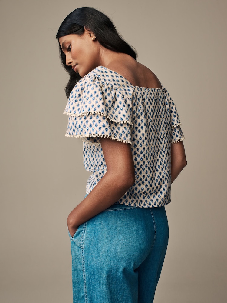 Haulton/Paisley - Laura Ashley Shell-Top aus Leinenmix - Bild 2 von 4