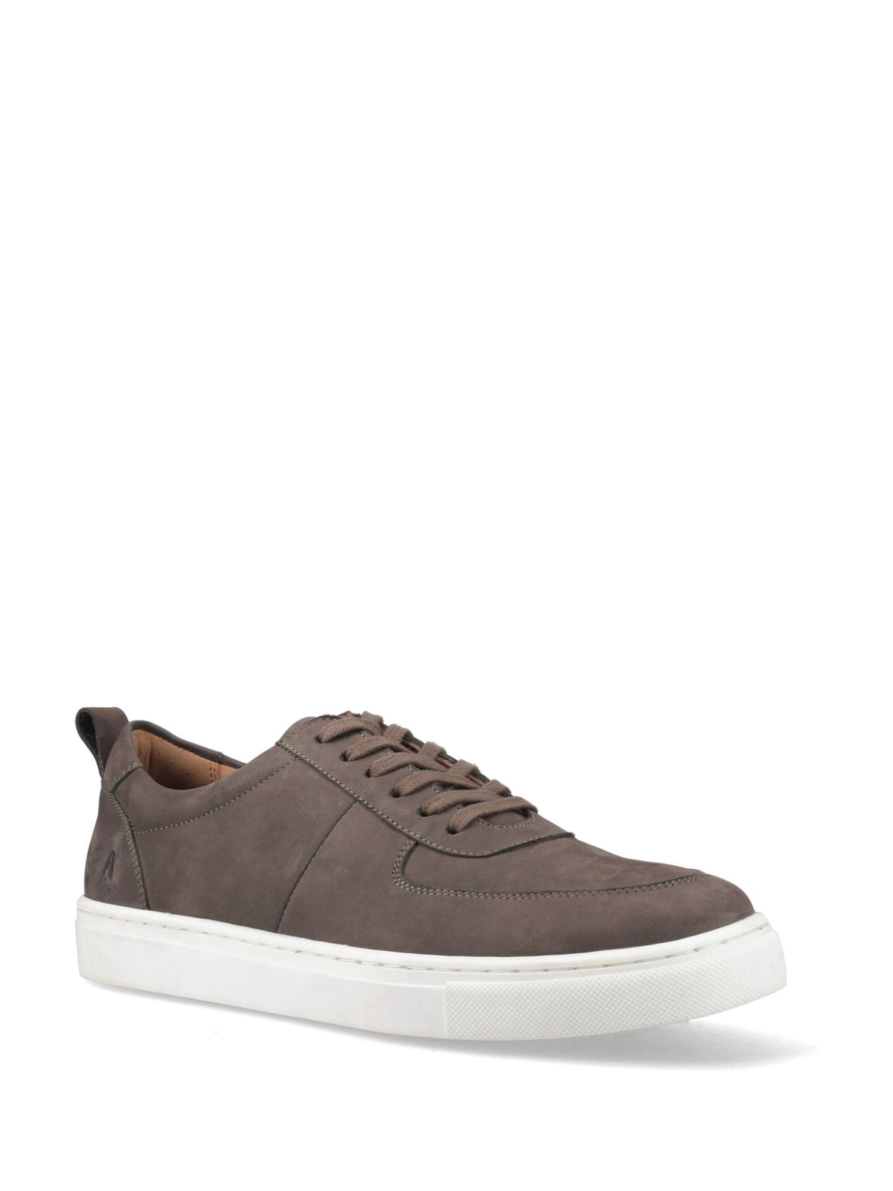 Hush Puppies Ciro Men's Leather Trainers in Grey Size 11 Lace-Up Casual Shoes - Image 2