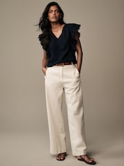Laura Ashley Ecru White Wide Leg Jeans - Image 2 of 6
