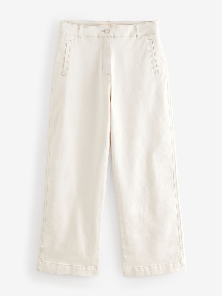 Laura Ashley Ecru White Wide Leg Jeans - Image 6 of 6