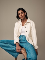 Laura Ashley Ecru Denim Jacket - Image 3 of 5