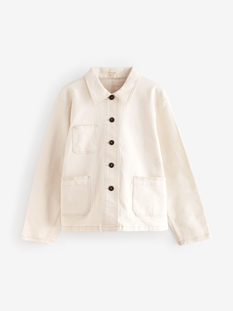 Laura Ashley Ecru Denim Jacket - Image 5 of 5