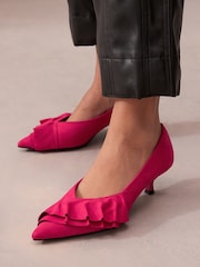 Pink Forever Comfort® Ruffle Kitten Heel Court Shoes - Image 4 of 9