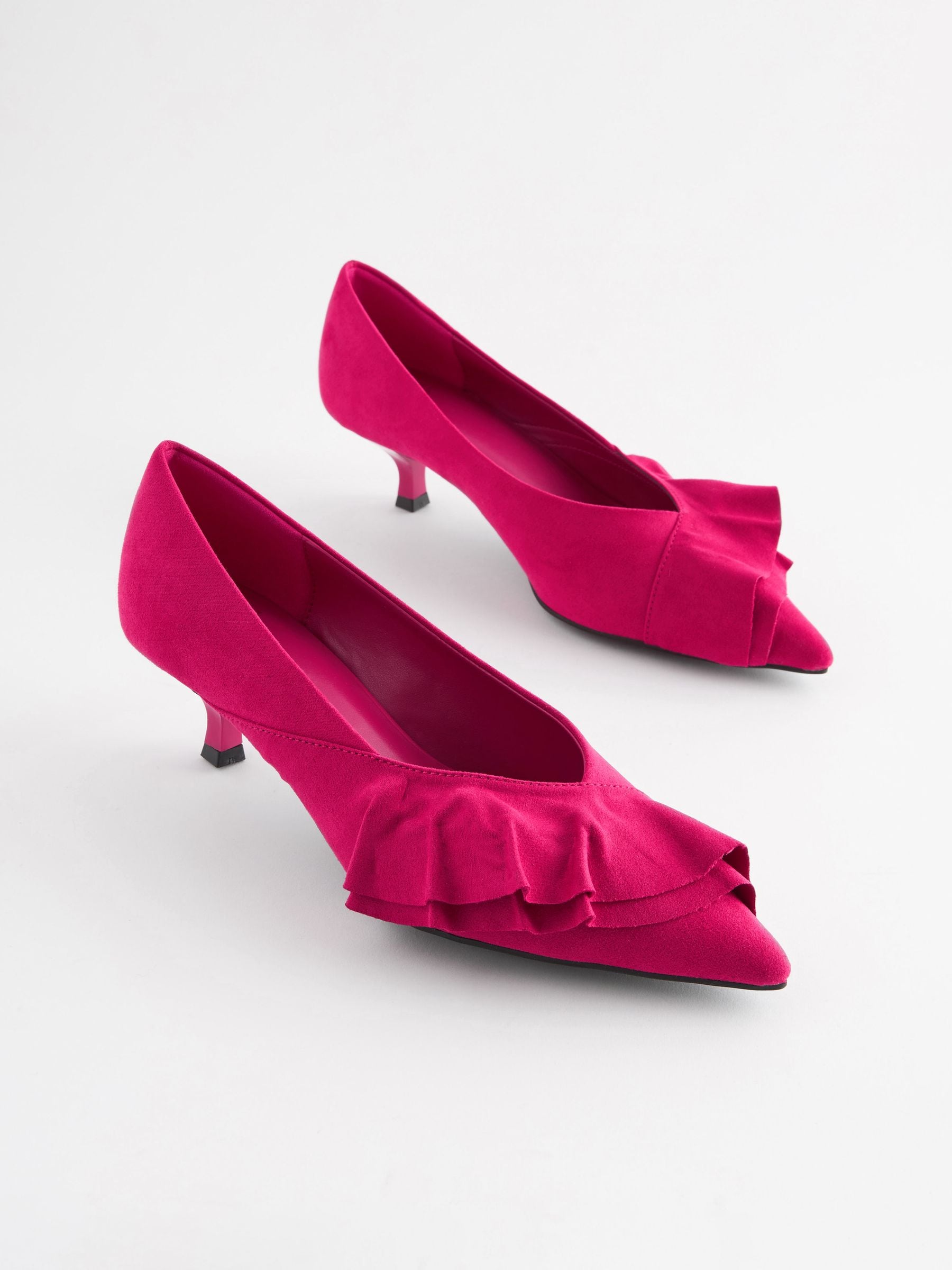Pink frill heels online